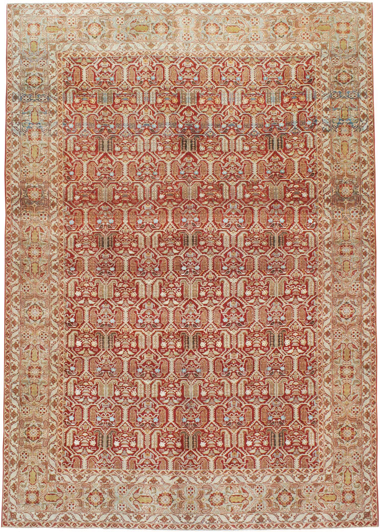 Vintage Persian Quom Carpet, No.22365 - Staging