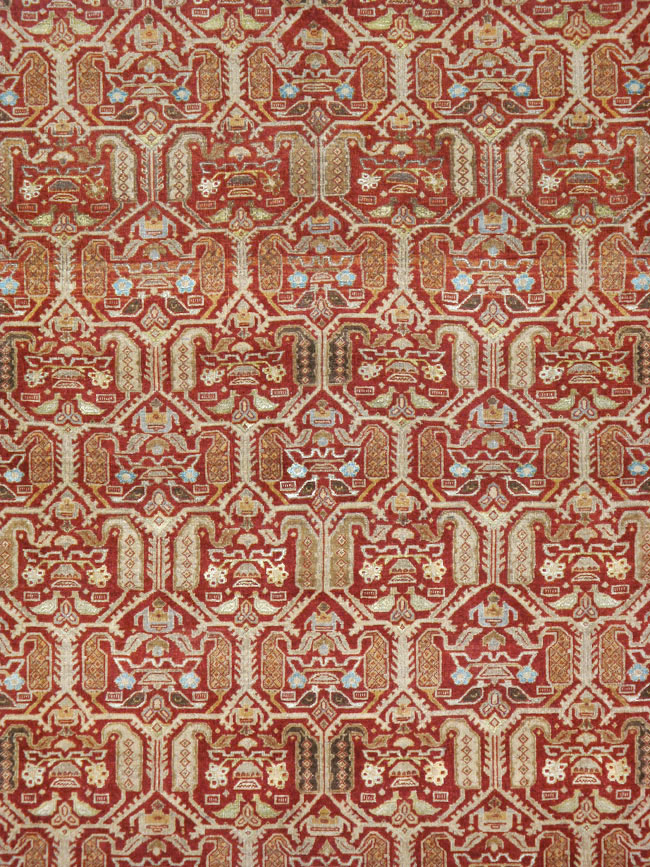 Vintage Persian Quom Carpet, No.22365 - Staging