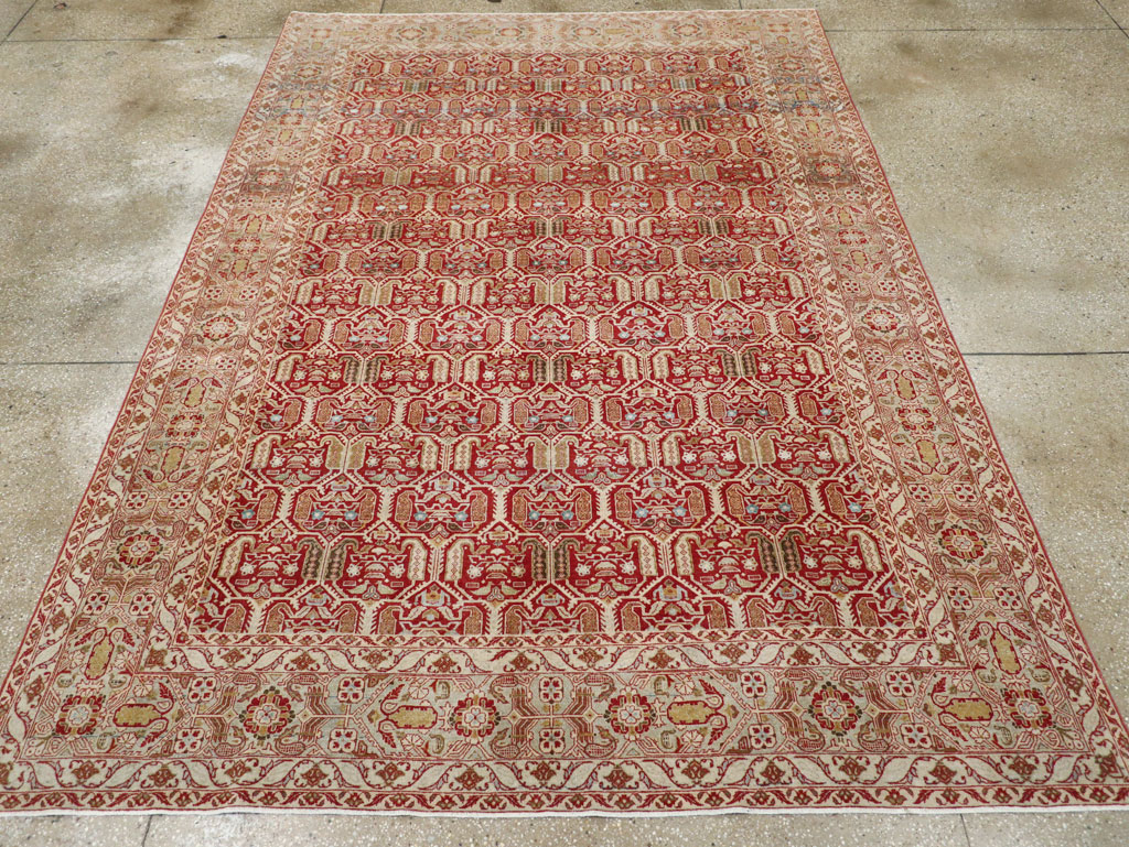 Vintage Persian Quom Carpet, No.22365 - Staging
