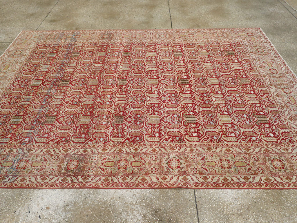 Vintage Persian Quom Carpet, No.22365 - Staging