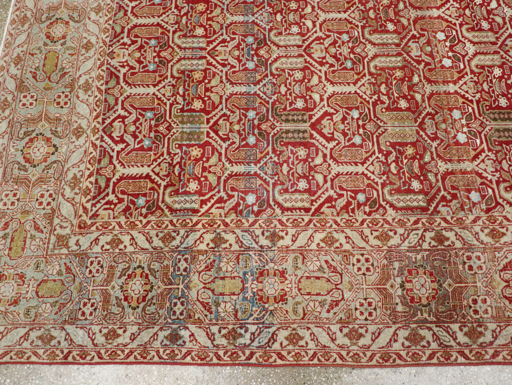 Vintage Persian Quom Carpet, No.22365 - Staging