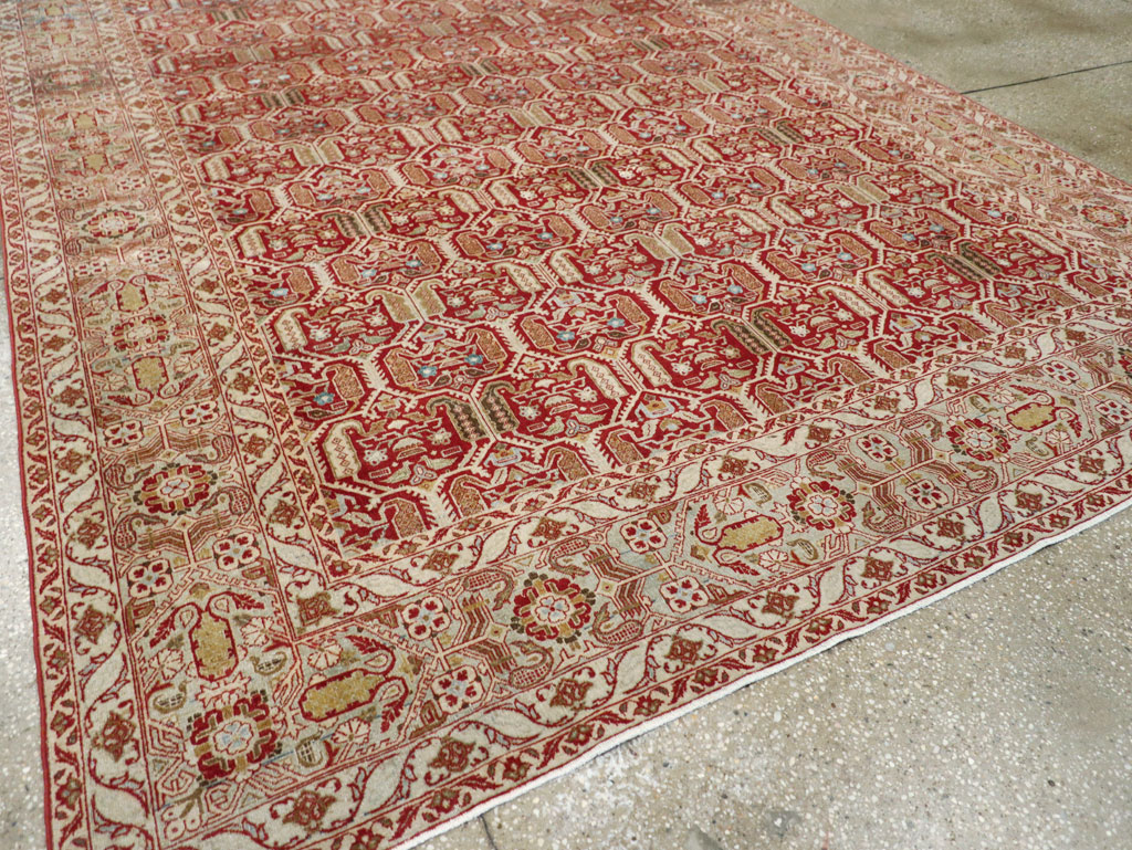 Vintage Persian Quom Carpet, No.22365 - Staging