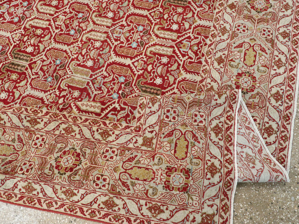 Vintage Persian Quom Carpet, No.22365 - Staging