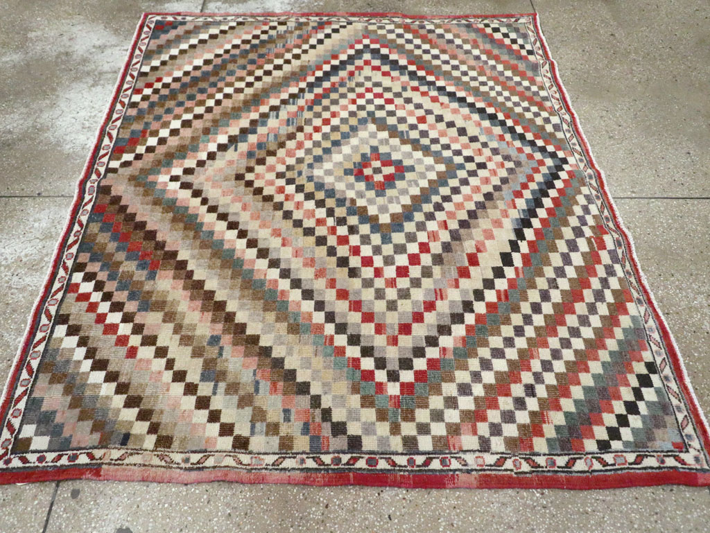 Vintage Turkish Anatolian Square Carpet, No.22374 - Staging