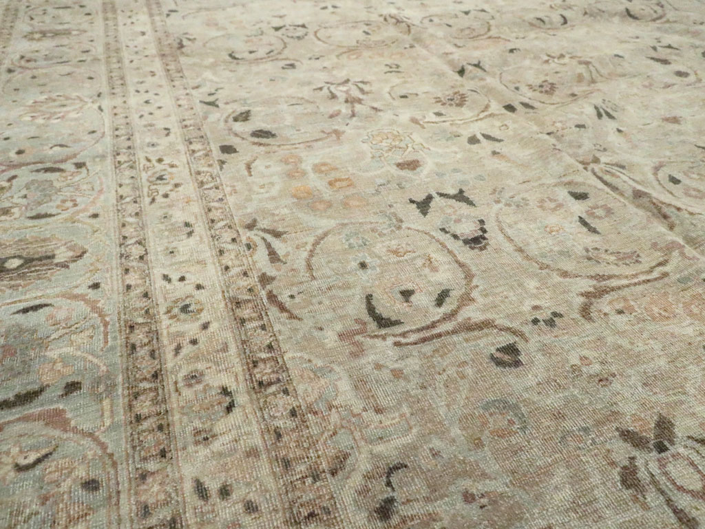 Antique Persian Tabriz Carpet, No.22375 - Staging