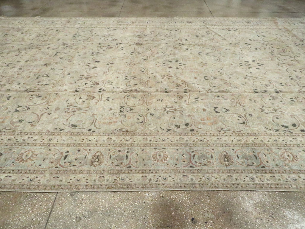 Antique Persian Tabriz Carpet, No.22375 - Staging