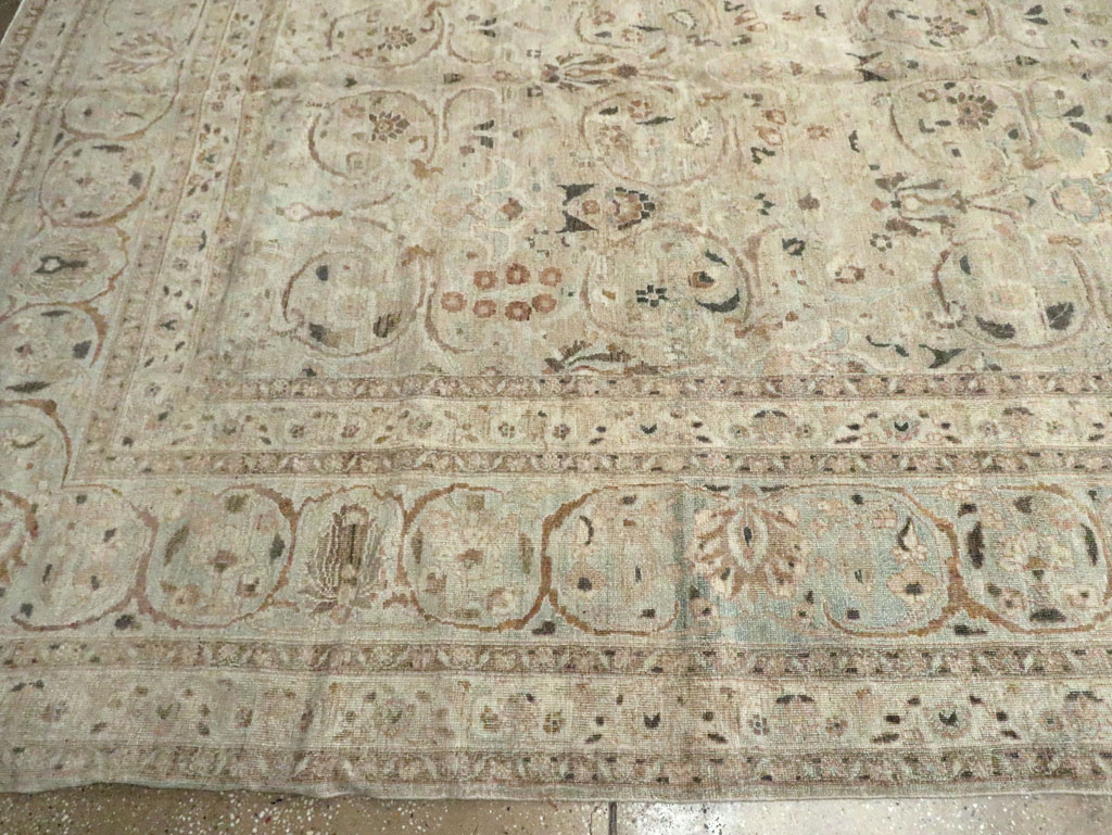 Antique Persian Tabriz Carpet, No.22375 - Staging