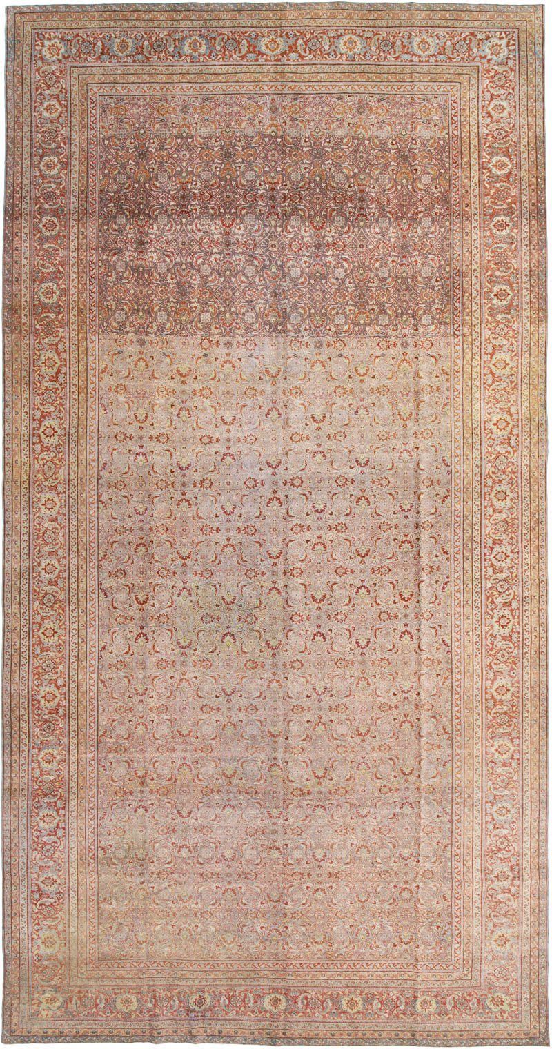 Antique Persian Tabriz Carpet, No.22377 - Staging