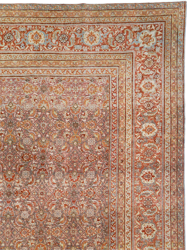 Antique Persian Tabriz Carpet, No.22377 - Staging