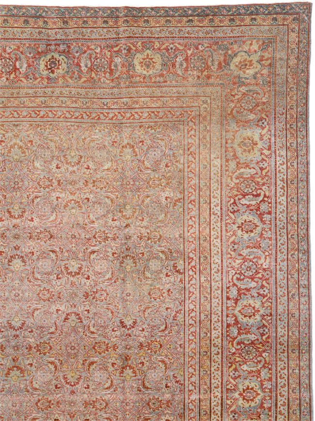 Antique Persian Tabriz Carpet, No.22377 - Staging