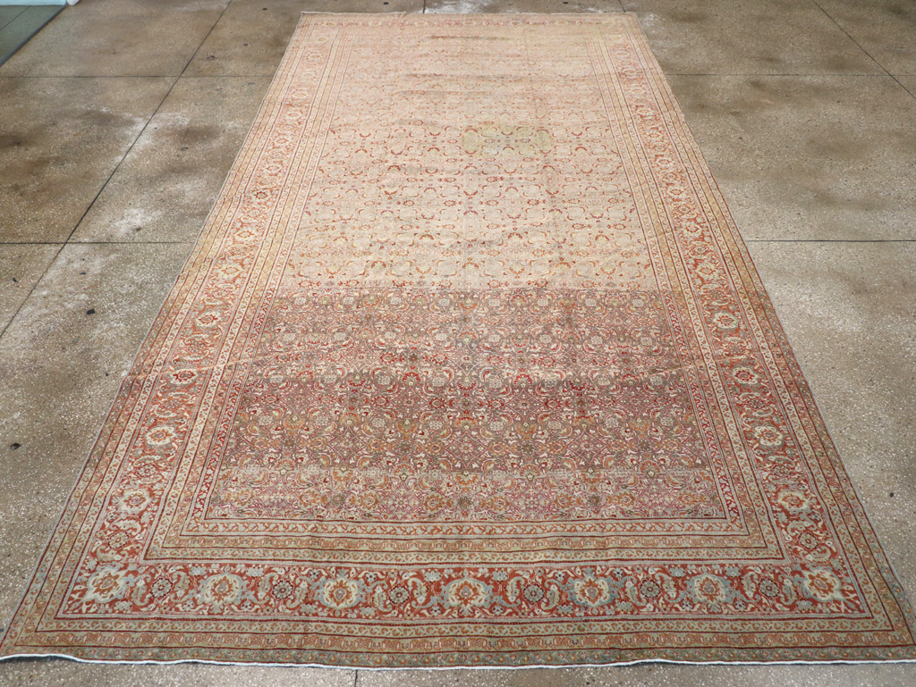 Antique Persian Tabriz Carpet, No.22377 - Staging