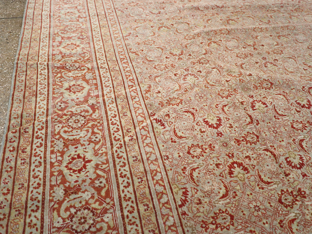 Antique Persian Tabriz Carpet, No.22377 - Staging