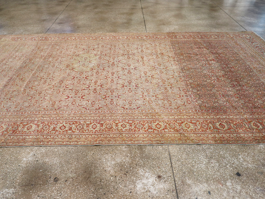 Antique Persian Tabriz Carpet, No.22377 - Staging