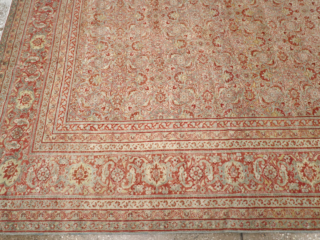 Antique Persian Tabriz Carpet, No.22377 - Staging