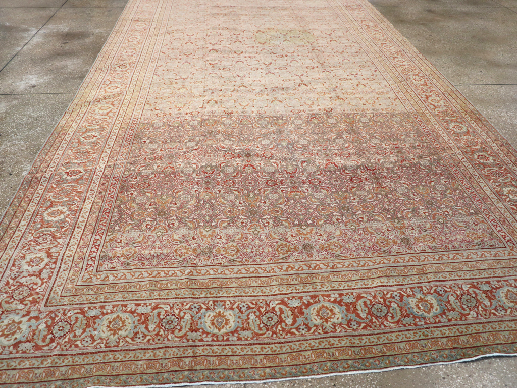 Antique Persian Tabriz Carpet, No.22377 - Staging