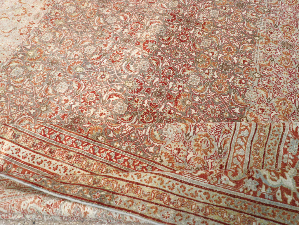 Antique Persian Tabriz Carpet, No.22377 - Staging