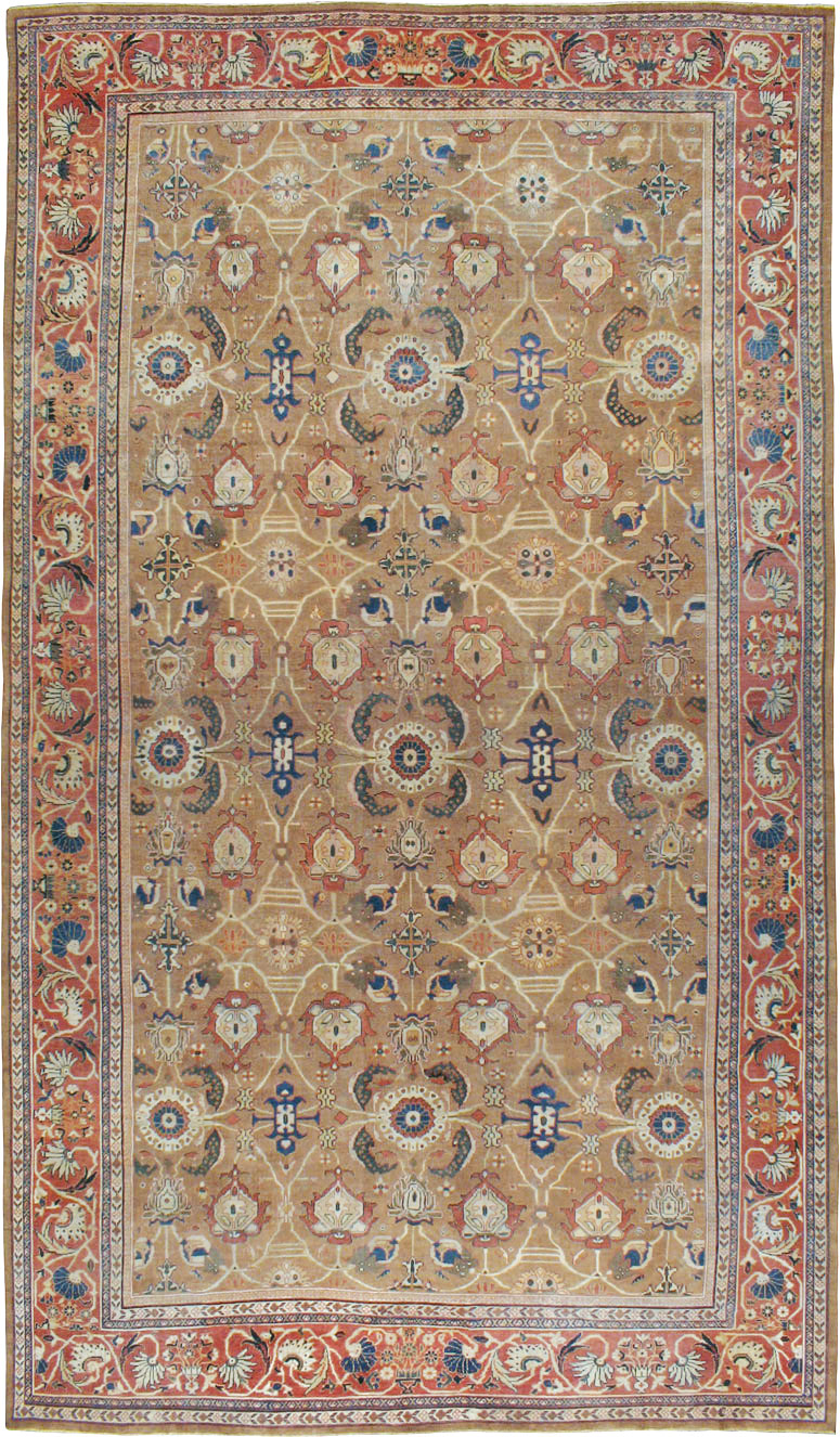 Antique Persian Mahal Carpet, No.22379 - Staging