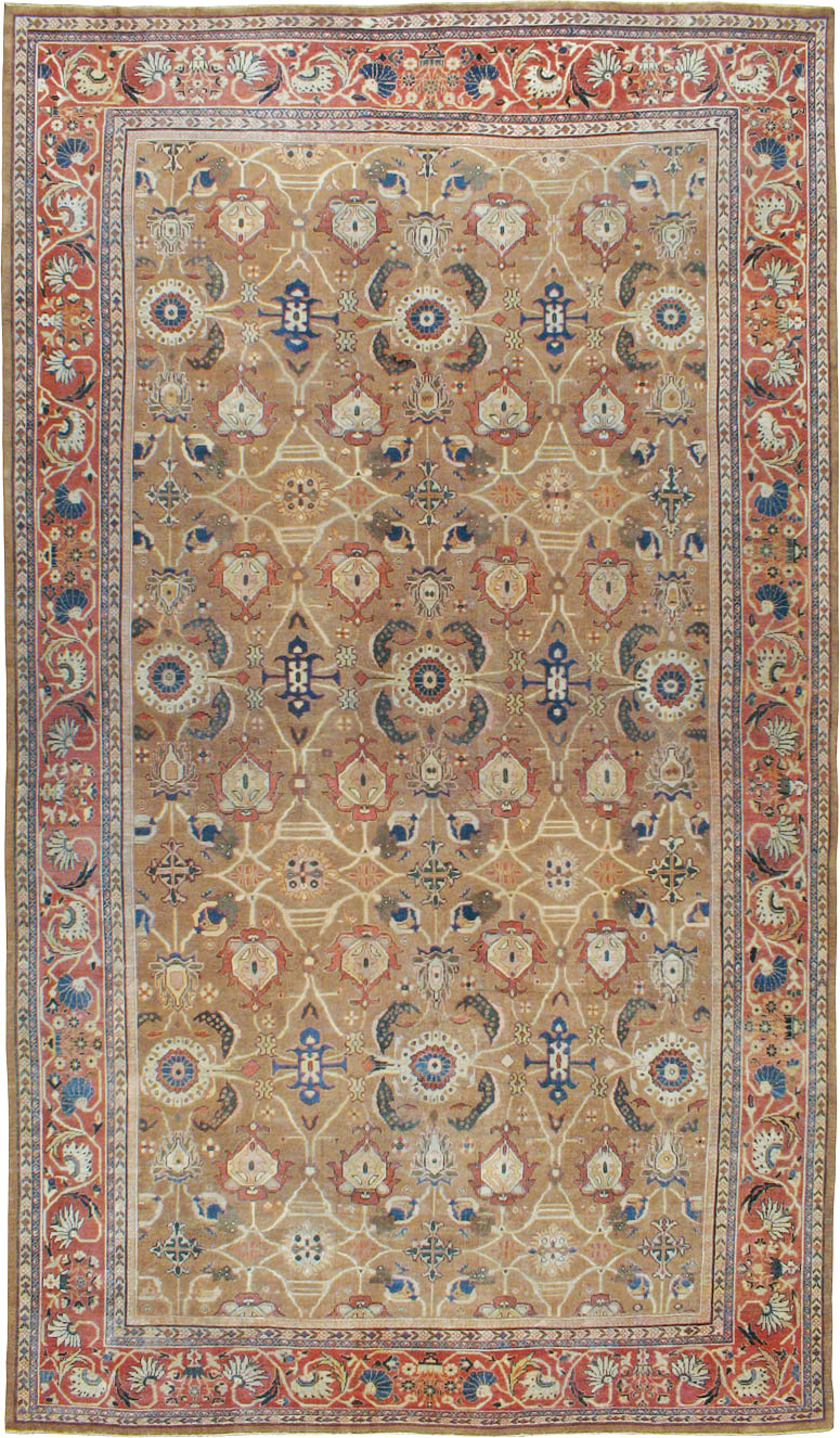 Antique Persian Mahal Carpet, No.22379 - Staging