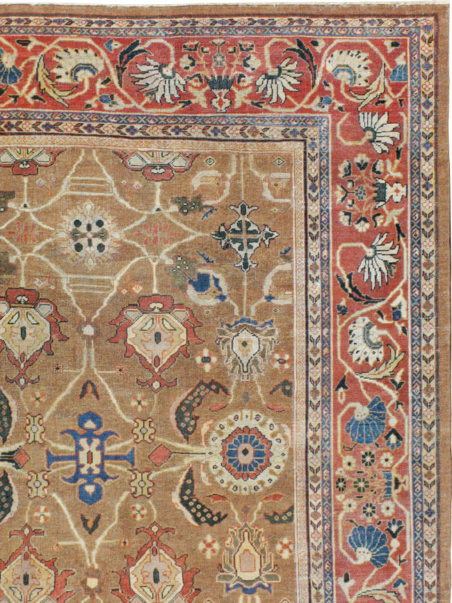 Antique Persian Mahal Carpet, No.22379 - Staging