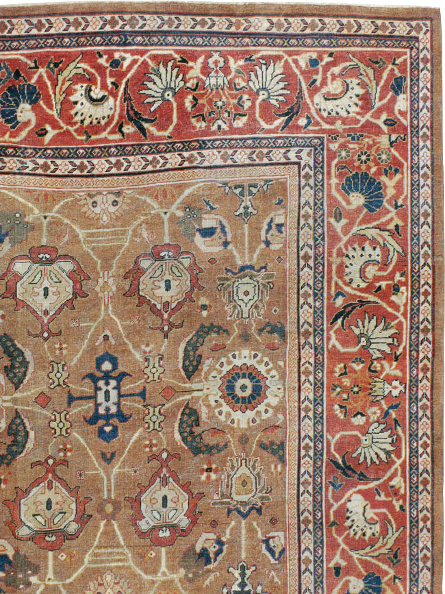 Antique Persian Mahal Carpet, No.22379 - Staging