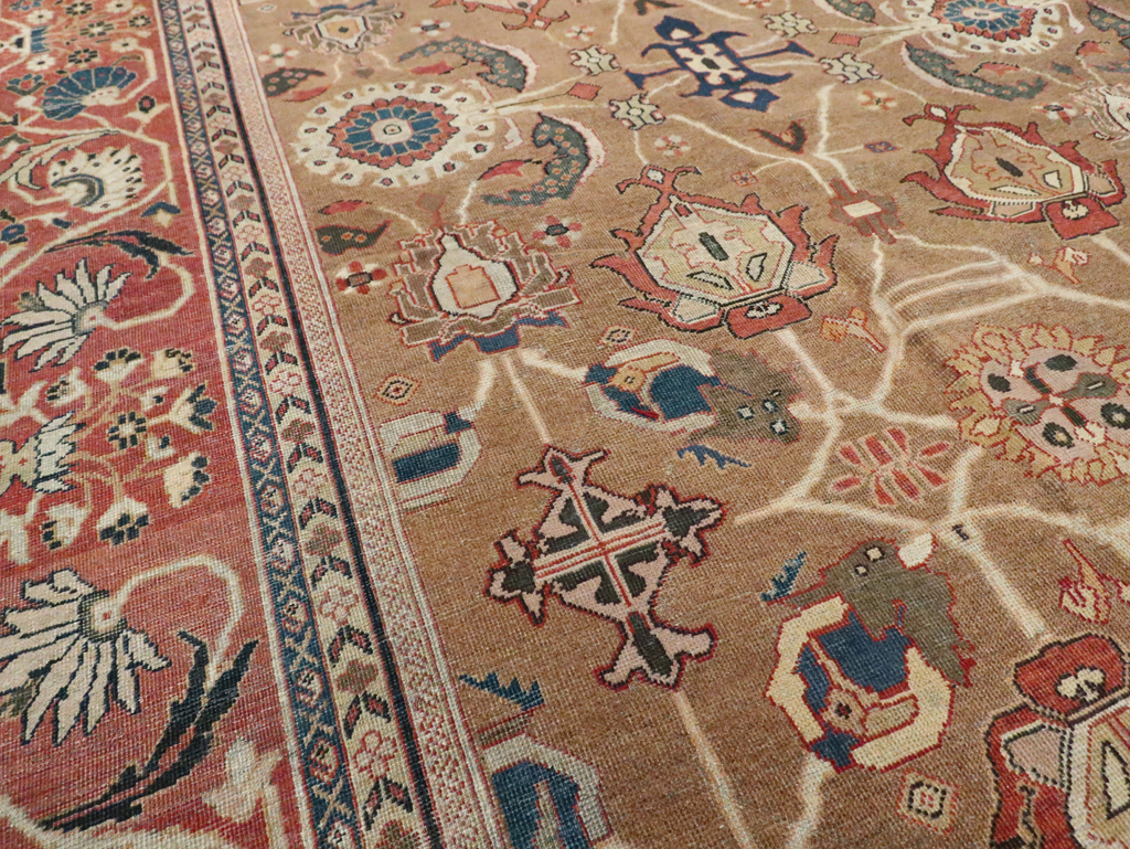 Antique Persian Mahal Carpet, No.22379 - Staging