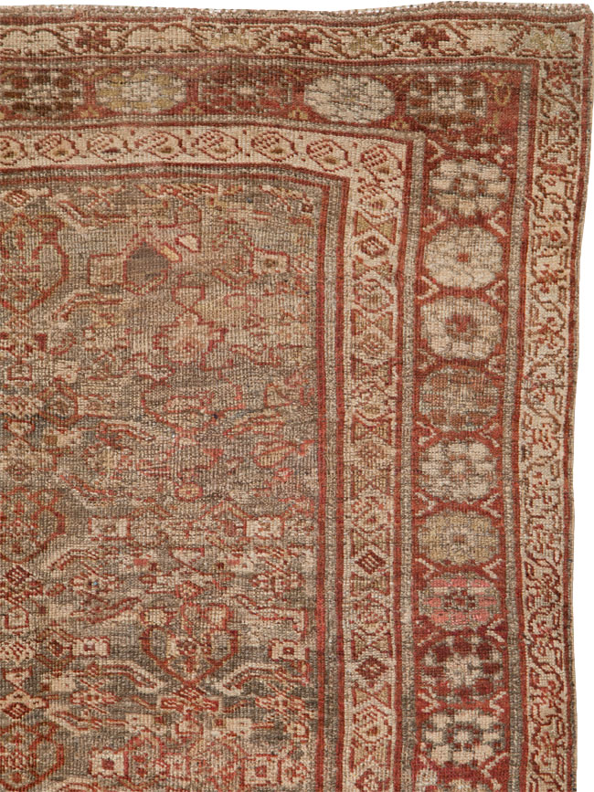 Antique Persian Kurd Bidjar Rug, No.22382 - Staging