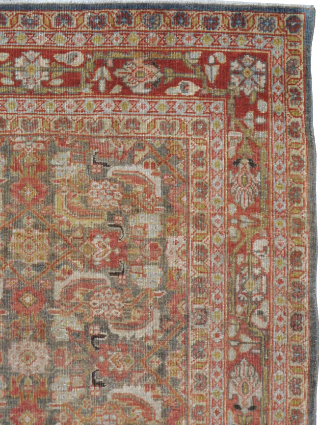 Antique Persian Mahal Rug, No.22392 - Staging