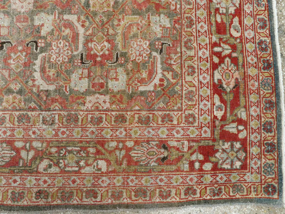 Antique Persian Mahal Rug, No.22392 - Staging