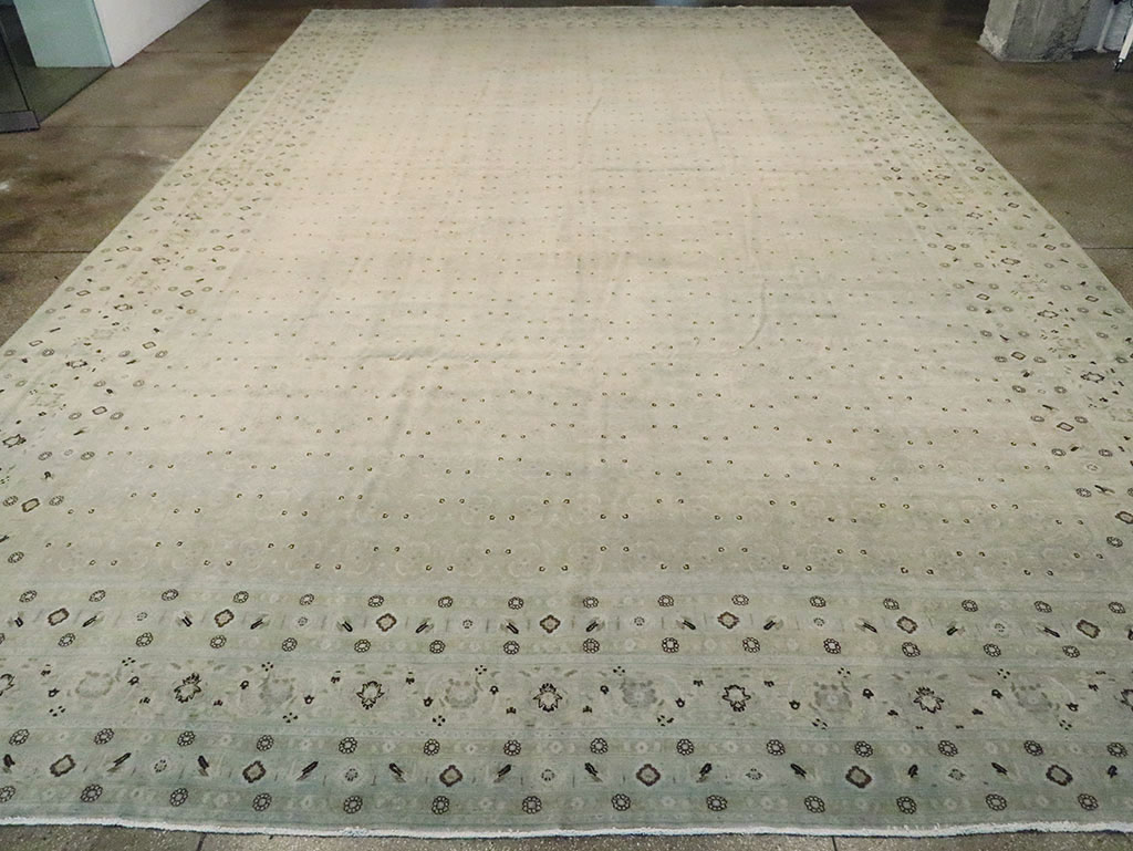 Antique Persian Tabriz Carpet, No.22397 - Staging
