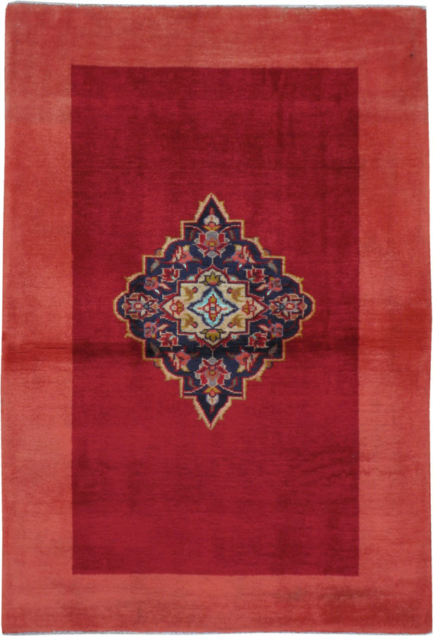 Vintage Persian Kashan Rug, No.22401 - Staging
