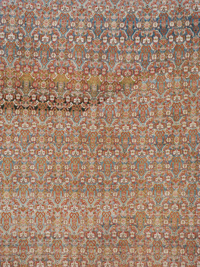 Antique Persian Senneh Carpet, No.22410 - Staging