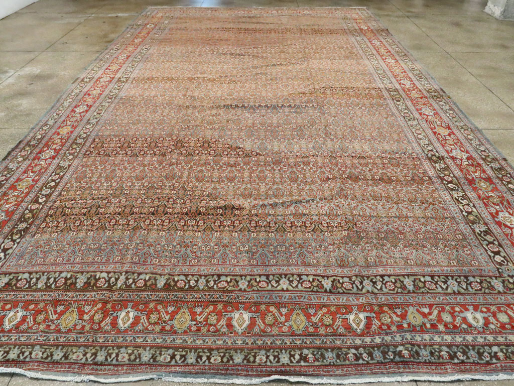 Antique Persian Senneh Carpet, No.22410 - Staging