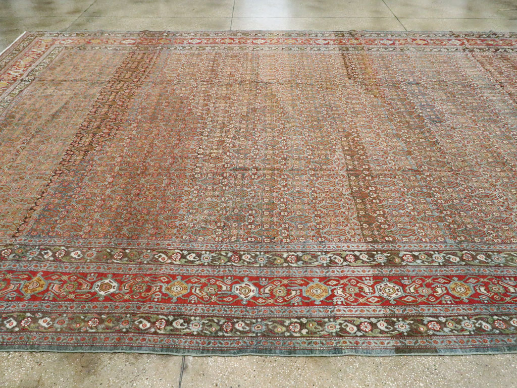 Antique Persian Senneh Carpet, No.22410 - Staging