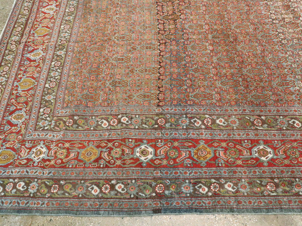 Antique Persian Senneh Carpet, No.22410 - Staging