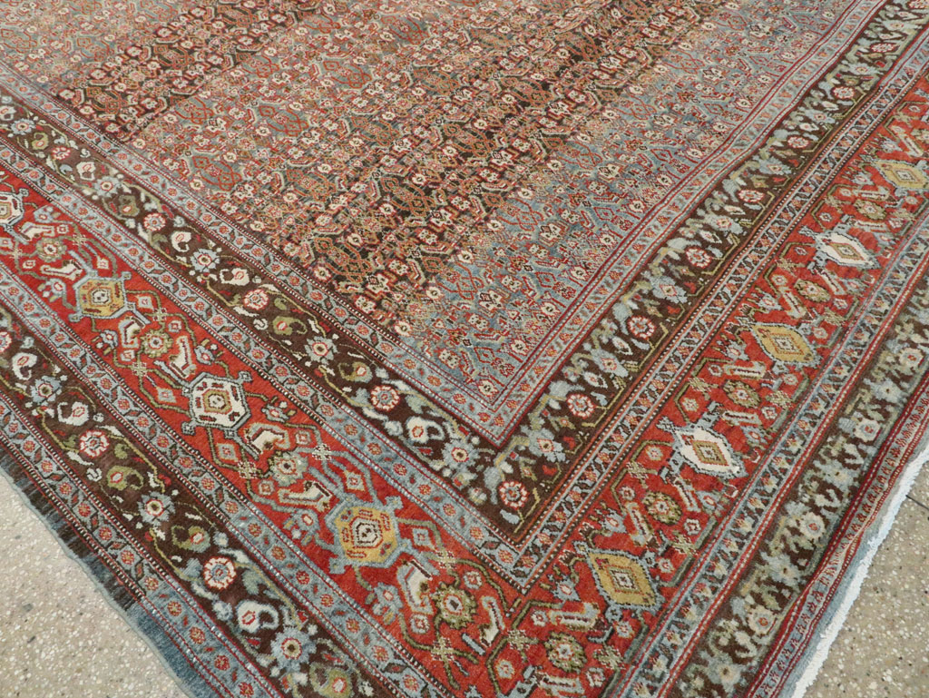 Antique Persian Senneh Carpet, No.22410 - Staging