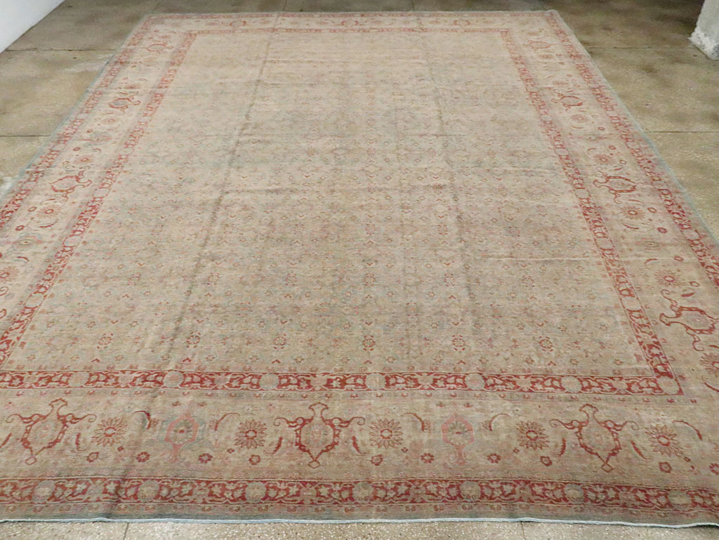 Antique Persian Tabriz Carpet, No.22419 - Staging