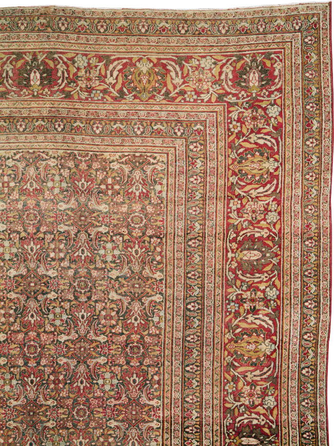Antique Persian Khorassan Carpet, No.22424 - Staging