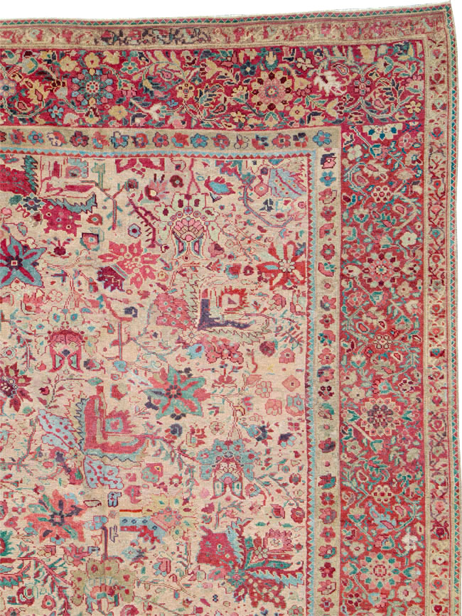 Antique Persia Mahal Carpet, No.22426 - Staging