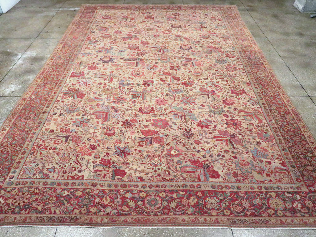 Antique Persia Mahal Carpet, No.22426 - Staging