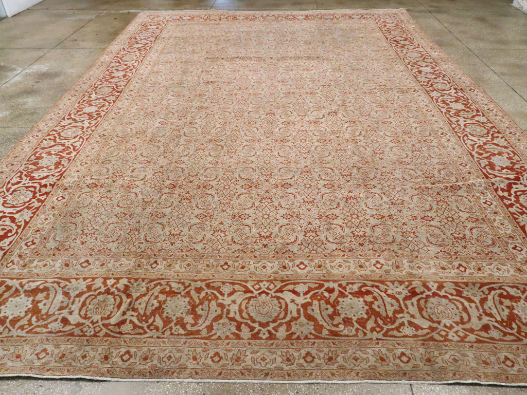 Antique Persian Tabriz Carpet, No.22429 - Staging