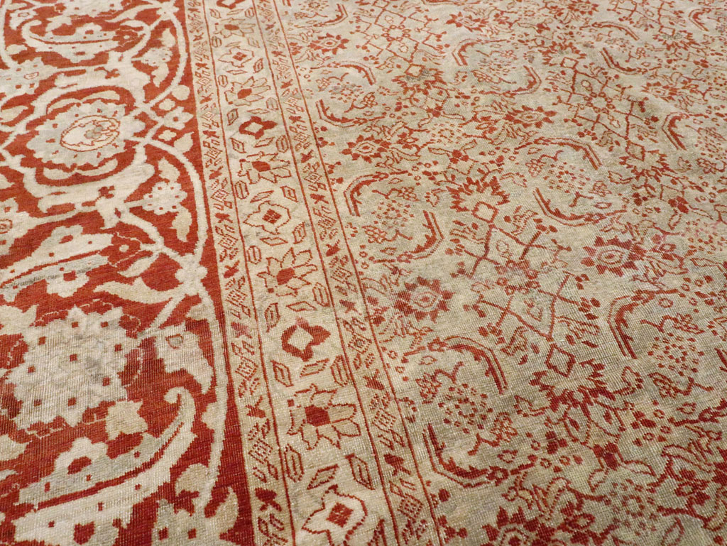 Antique Persian Tabriz Carpet, No.22429 - Staging