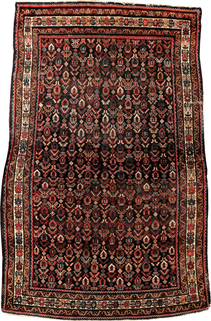 Antique Persian Kurdish Rug, No.22445 - Staging