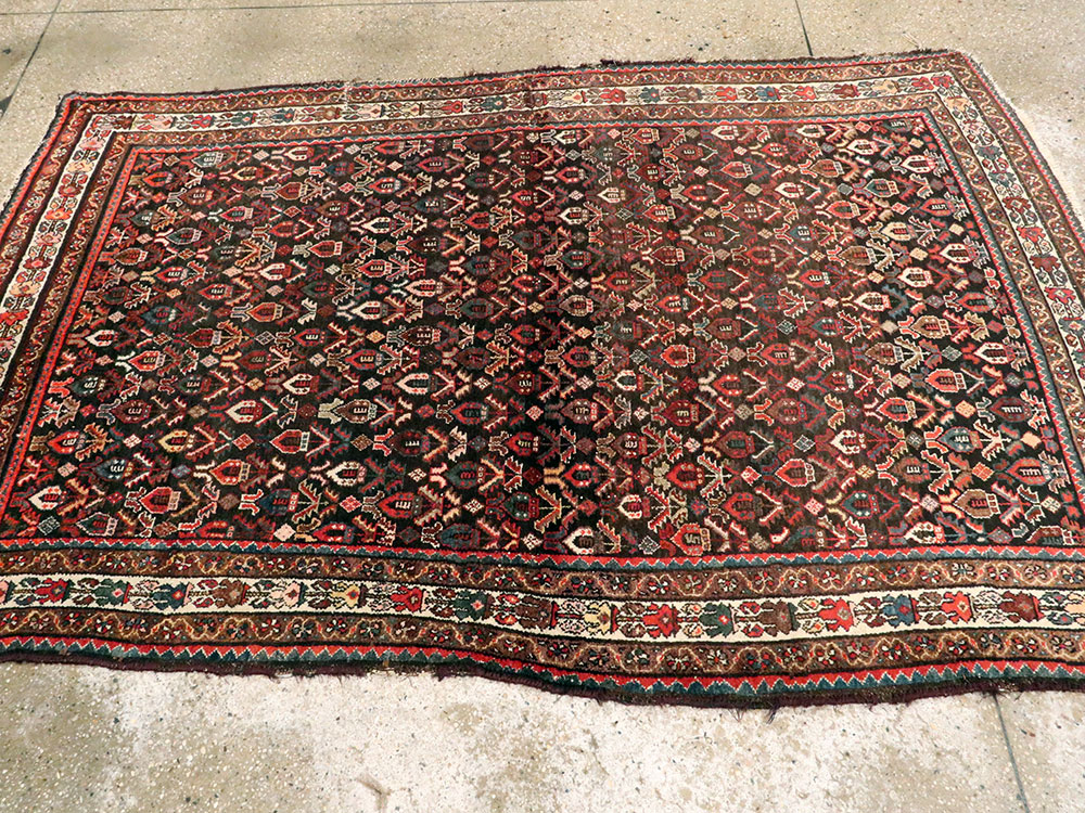 Antique Persian Kurdish Rug, No.22445 - Staging