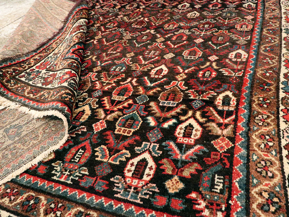 Antique Persian Kurdish Rug, No.22445 - Staging