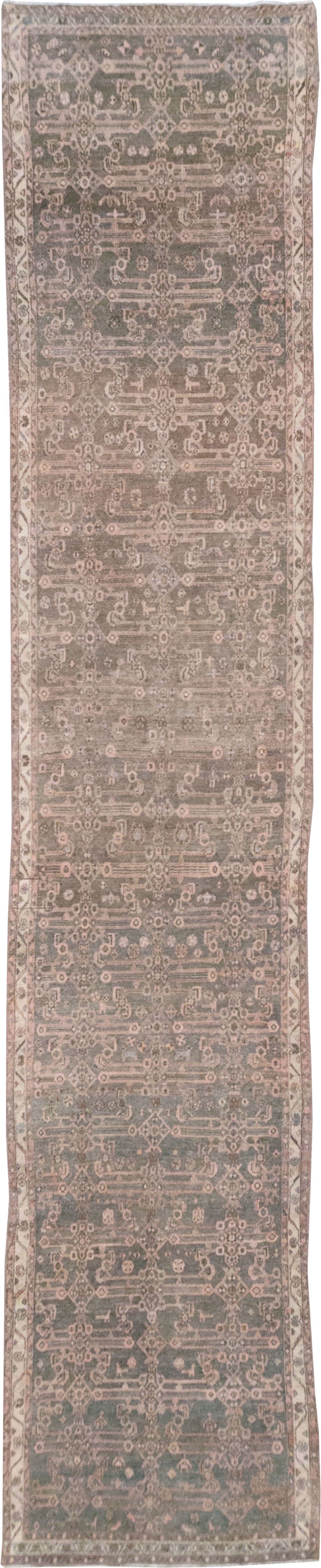Vintage Persian Malayer Long Runner, No.22459 - Staging