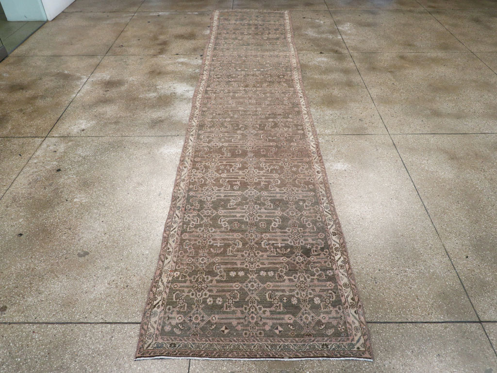 Vintage Persian Malayer Long Runner, No.22459 - Staging