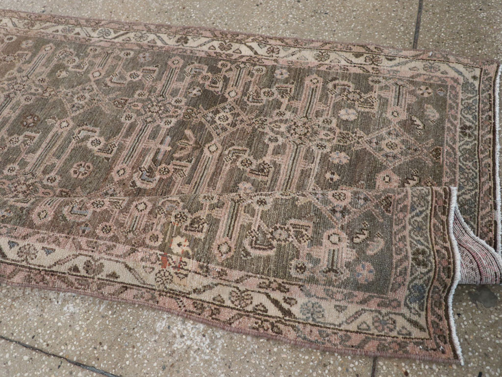 Vintage Persian Malayer Long Runner, No.22459 - Staging