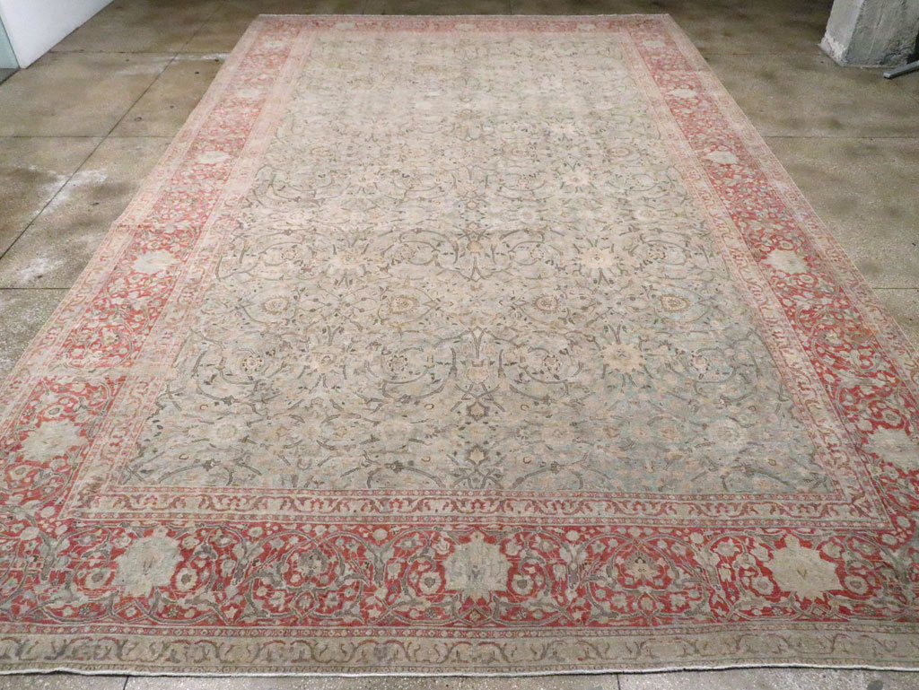 Antique Persian Oversize Tabriz Carpet, No.22460 - Staging