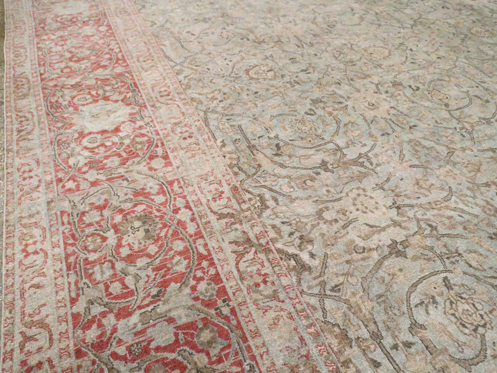 Antique Persian Oversize Tabriz Carpet, No.22460 - Staging