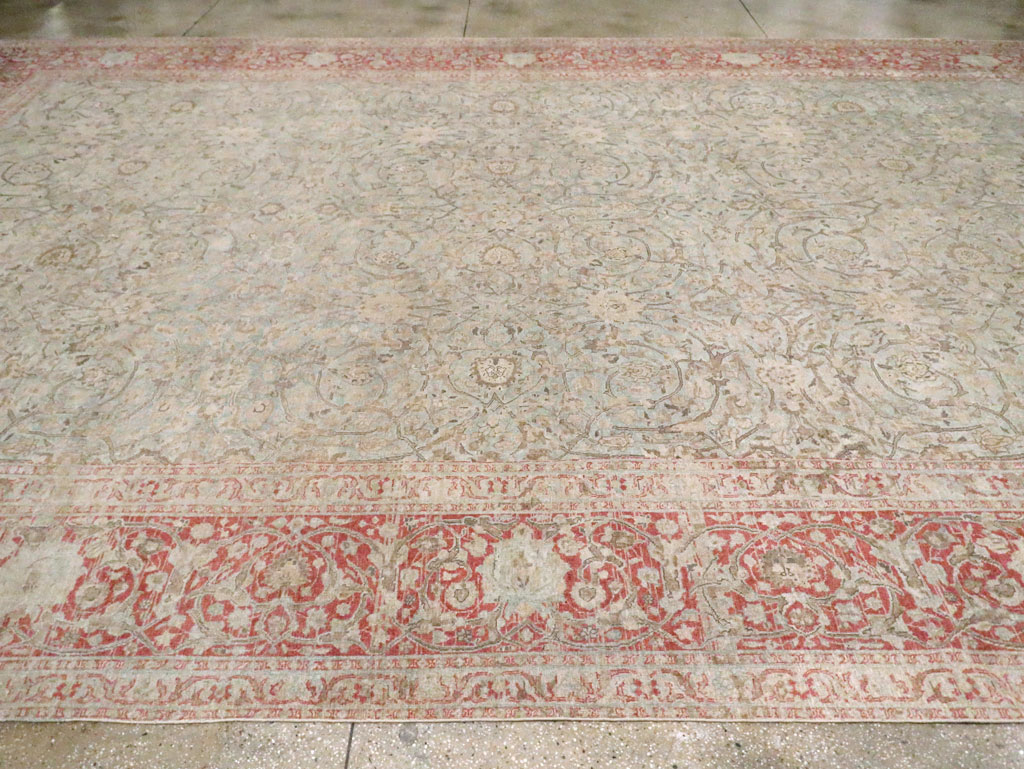 Antique Persian Oversize Tabriz Carpet, No.22460 - Staging